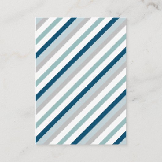 ネイビー&ミントエレファントベビーシャワーギフトレジストリ エンクロージャーカード (裏面)