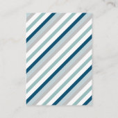 ネイビー&ミントエレファントベビーシャワーブックベビー エンクロージャーカード (裏面)