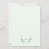 ネイビー&ミントグリーナリーと幾何学模様 招待状 (裏面)