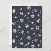 ネイビー メリークリスマス モダン ワンフォト シーズンカード (裏面)