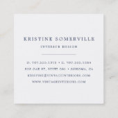 ネイビー |モロッコの幾何学模様 スクエア名刺 (裏面)