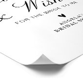 ネイビー&ライトブルーブライダルシャワーアドバイスウィッシュ ポスター (角)