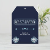ネイビー&ライトブルー結婚ズ予約シート大ラベル (スタンド正面)
