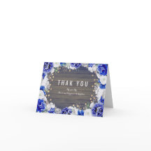 ネイビー・ラスティック・フラワーの結婚式のお礼