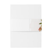 ネイビー&ラストウォーターカラーボホフローラ パーソナライズされた 招待状ベリーバンド (裏面例)