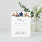 ネイビー&ラストボホフローラ、ホワイト結婚ズ詳細 エンクロージャーカード (スタンド正面)