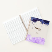 ネイビー&ラベンダー水彩日刊誌 ノートブック (内部)