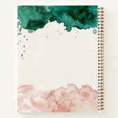 ネイビー&ラベンダー水彩日刊誌 ノートブック (裏面)