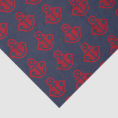 ネイビー&レッドいかりティッシュペーパー 薄葉紙 (詳細)