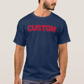 ネイビー&レッドカスタム大学Tシャツ Tシャツ (正面)