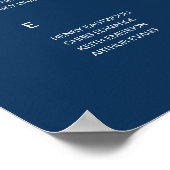 ネイビー＆ローズゴールド アルファベット順 席次表 ポスター (角)