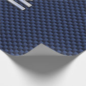 ネイビー〔占星術の〕十二宮図のライブラカーボンファイバーの記号 ラッピングペーパー (角)