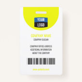 ネイビー – 従業員フォトID会社セキュリティバッジ バッジ (裏面)