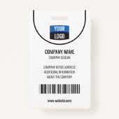 ネイビー – 従業員フォトID会社セキュリティバッジ バッジ (裏面)