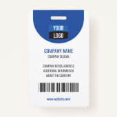 ネイビー – 従業員フォトID会社セキュリティバッジ バッジ (裏面)