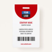 ネイビー – 従業員フォトID会社セキュリティバッジ バッジ (裏面)