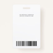 ネイビー | |従業員フォトID会社セキュリティバッジ バッジ (裏面)