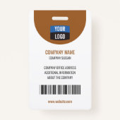 ネイビー – 従業員フォトID会社セキュリティバッジ バッジ (裏面)