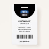 ネイビー – 従業員フォトID会社セキュリティバッジ バッジ (裏面)