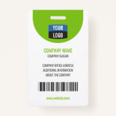 ネイビー – 従業員フォトID会社セキュリティバッジ バッジ (裏面)