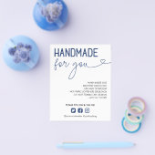 ネイビー 手作り商品用 洗濯方法写真 チラシ (シングル)