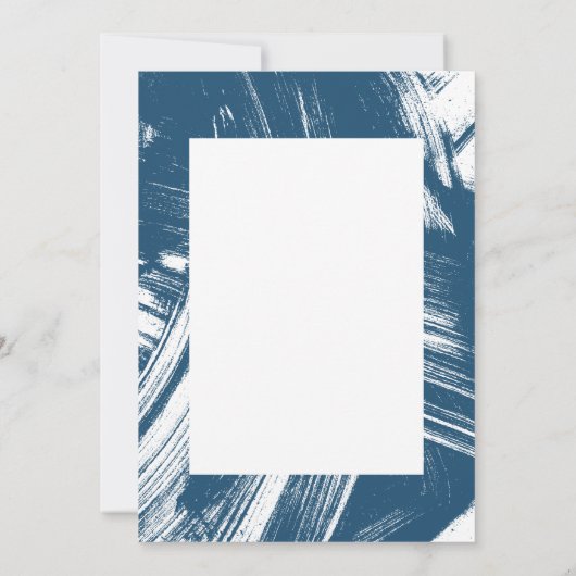 ネイビー |抽象芸術写真卒業 サンキューカード (裏面)