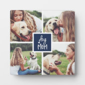 ネイビー |犬の母の写真コラージュ フォトプラーク (正面)