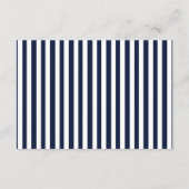 ネイビー、白、黄色、赤のストライプのスクロール式返信カード 出欠カード (裏面)