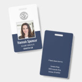 ネイビー |社員の写真ID会社のセキュリティ バッジ (正面&裏面)