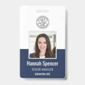 ネイビー |社員の写真ID会社のセキュリティ バッジ (正面)