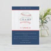 ネイビー 私たちの小さなチャンピオン 野球 誕生日 いつでも サンキューカード (スタンド正面)