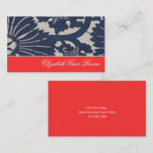 ネイビー(秋名刺用)アジアンブルー 名刺 (正面/裏面)