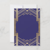 ネイビー 結婚式 御礼 パーティー カード (裏面)