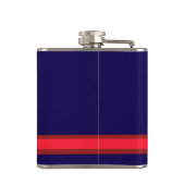 ネイビー+赤イニシャルでパーソナライズストライプする フラスク (裏面)