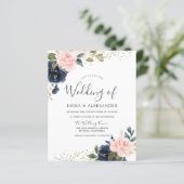 ネイビー&赤面オンアバジェット結婚式招待状 (スタンド正面)