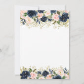 ネイビー&赤面バルーンツインズベビーシャワー招待状 招待状 (裏面)