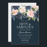 ネイビー&赤面フラワーズファブラス50thバースデーパーティー 招待状<br><div class="desc">ネイビー&赤面フラワースファブラス50thバースデーパーティー招待合うコレクションを見るニッチとネストストア私たちはまた、他の招待状やコレクションをたくさん持っている。</div>