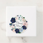 ネイビー&赤面フローラベビーシャワーお気に入りギフトラベル フェイバータグ (インサイチュ)