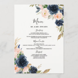 ネイビー&赤面フローラ結婚ズ婚約キンセアニェラ メニュー