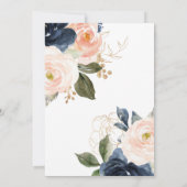 ネイビー&赤面ベビーシャワー招待状 招待状 (裏面)