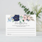 ネイビー&赤面日付ナイトアイディアカード 招待状 (スタンド正面)