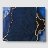 ネイビー&金ゴールドアガテマーブル誕生日 ゲストブック (裏面)