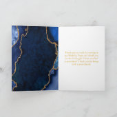 ネイビー&金ゴールドアゲート誕生日 サンキューカード (内部)