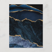 ネイビー&金ゴールドアゲ結婚テズゲスト詳細 エンクロージャーカード (裏面)