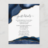 ネイビー&金ゴールドアゲ結婚テズゲスト詳細 エンクロージャーカード (正面)