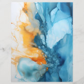 ネイビー&金ゴールドアルコールインク紙クラフトカードストック (裏面)