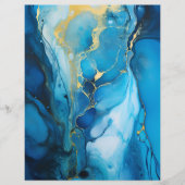 ネイビー&金ゴールドアルコールインク紙クラフトカードストック (正面)