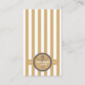 ネイビー&金ゴールドウィスクシェフケータリングベーカリー 名刺 (正面)