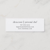 ネイビー&金ゴールドウィスクロゴ |シェフケータリングベーカリー スキニー名刺 (裏面)