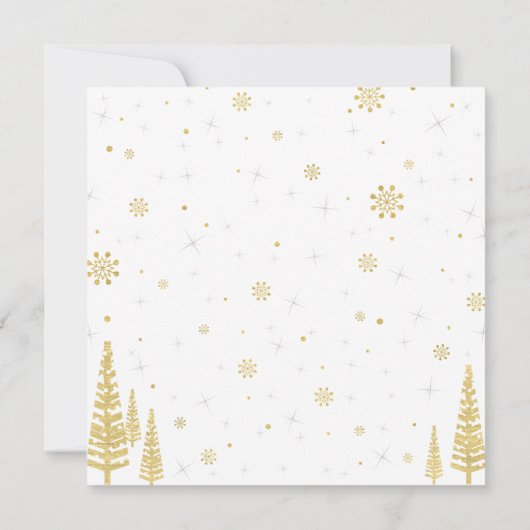 ネイビー&金ゴールドウィンターオネダーランド1st第1誕生日 招待状 (裏面)